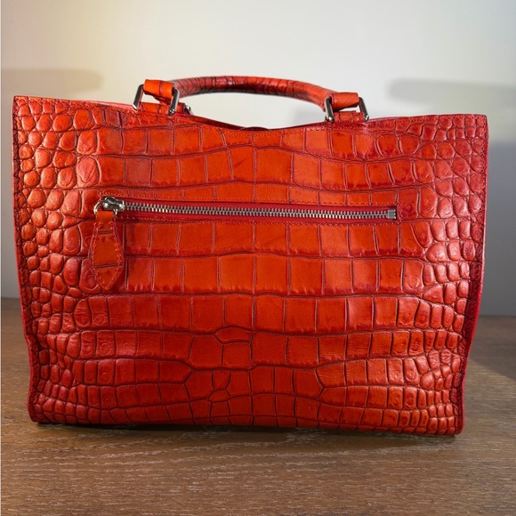 Dooney & Bourke Alto Leather Croc Embossed Satchel & wallet - Picture 4 of 17